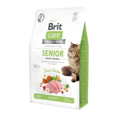 Brit Care Grain-Free Senior Weight Control - Сухий беззерновий корм з куркою для контролю ваги літніх котів 171314/0945 фото